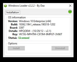 Windows 7 Loader by Daz Latest Version (32/64Bit) Download