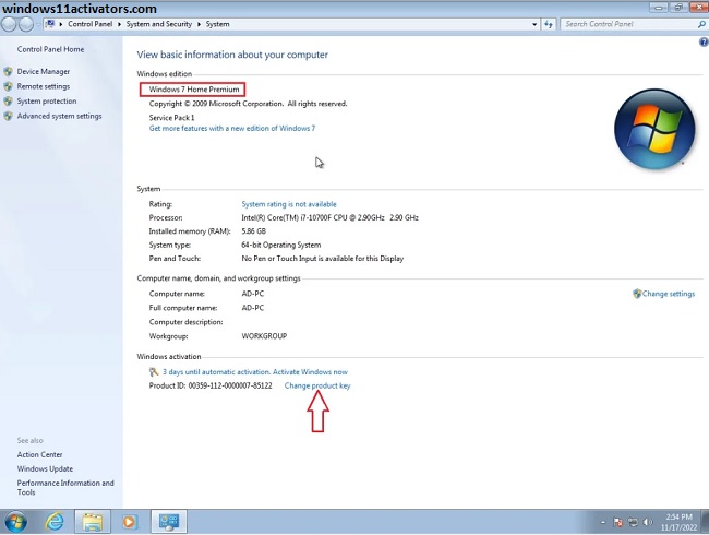 Windows 7 Home Premium Product Key [100% Working] 32/64 Bit