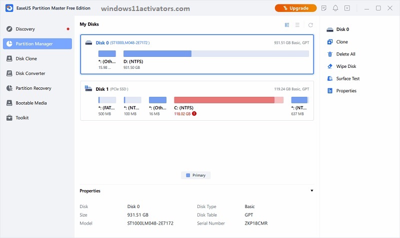 EaseUS Partition Master Crack v18.2.0 with License Key Download